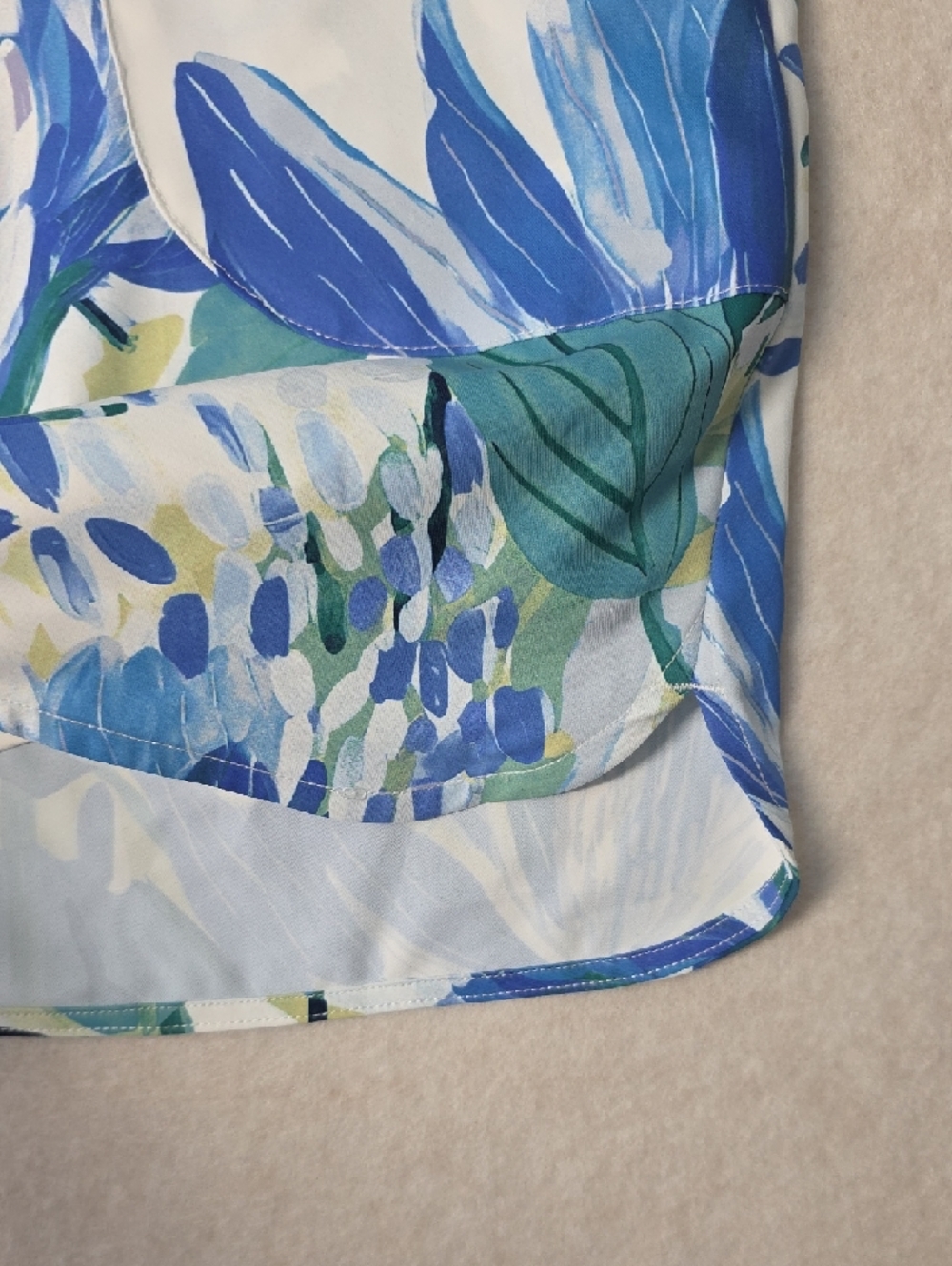 St. John's Bay Blue & Teal Floral Skort - Picture 6 of 9